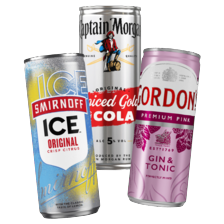 Captain Morgan, Smirnoff of Gordon's